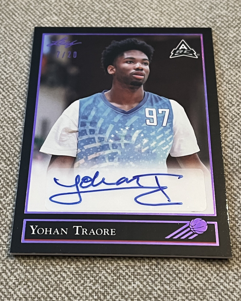 YOHAN TRAORE 2021-22 Leaf Memories Autograph #7/20 AUBURN TIGERS