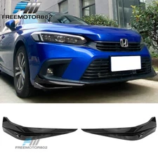 Fit 22-24 Honda Civic 11th Carbon Fiber Print HPD Style Front Bumper Lip Aprons
