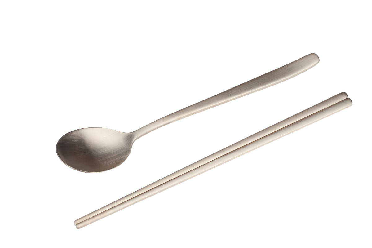 Korean Traditional Bronzeware Spoon Chopsticks Set Spoon Rests