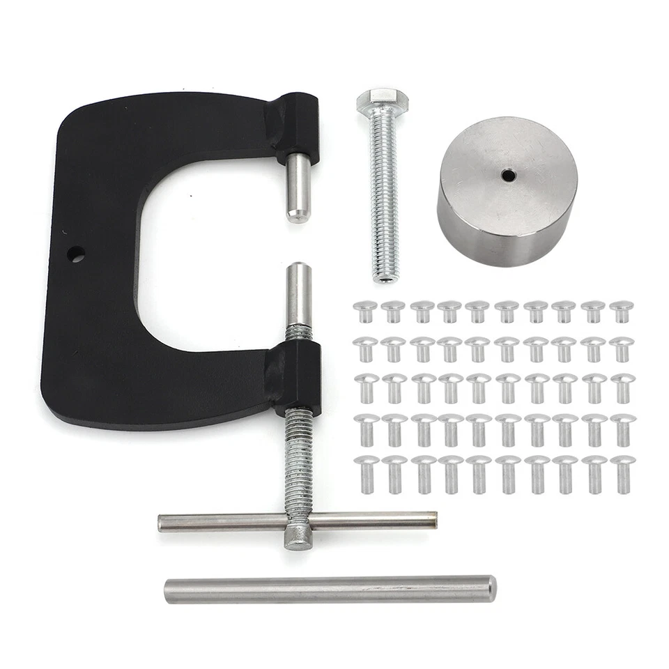 Kit de herramientas de remache para remaches SEMITUBULARES de 1/8" troqueles fijos/herramienta remachadora de ventana de ventilación Foto 2 de 4