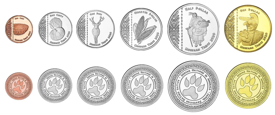 USA 1, 5, 10, 25, 50 Cent, 1 Dollar 2020 "Mohegan" - Bild 1 von 1