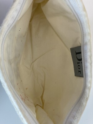 Vtg Christian Dior by John Galliano White 'J'adore' Terry Cloth