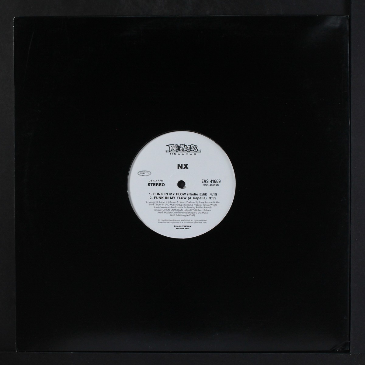 Ruthless Records  Eazy-E / Str8 Off Tha Streetz Of Muthaphukkin Compton 1996