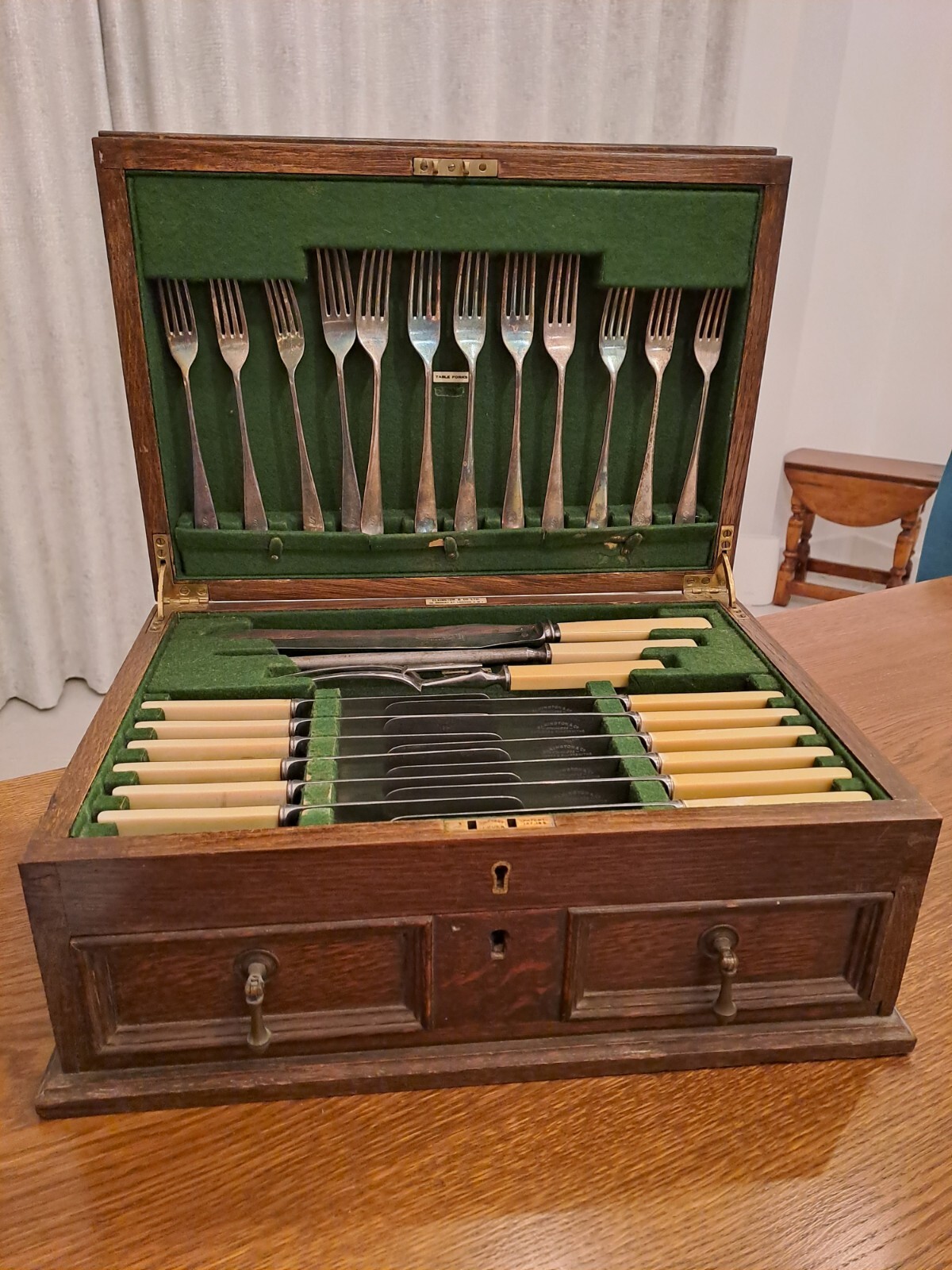 antique canteen of cutlery eBay