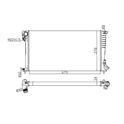 NRF 509510A Kühler Motorkühlung für Peugeot 306 7A 7C N3 N5 Citroën ...
