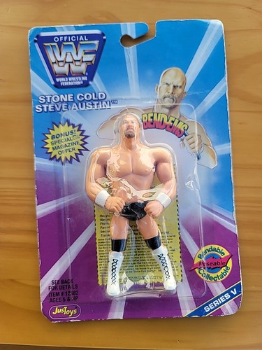 WWF Bend-Ems MOC Stone Cold Steve Austin Wrestling...
