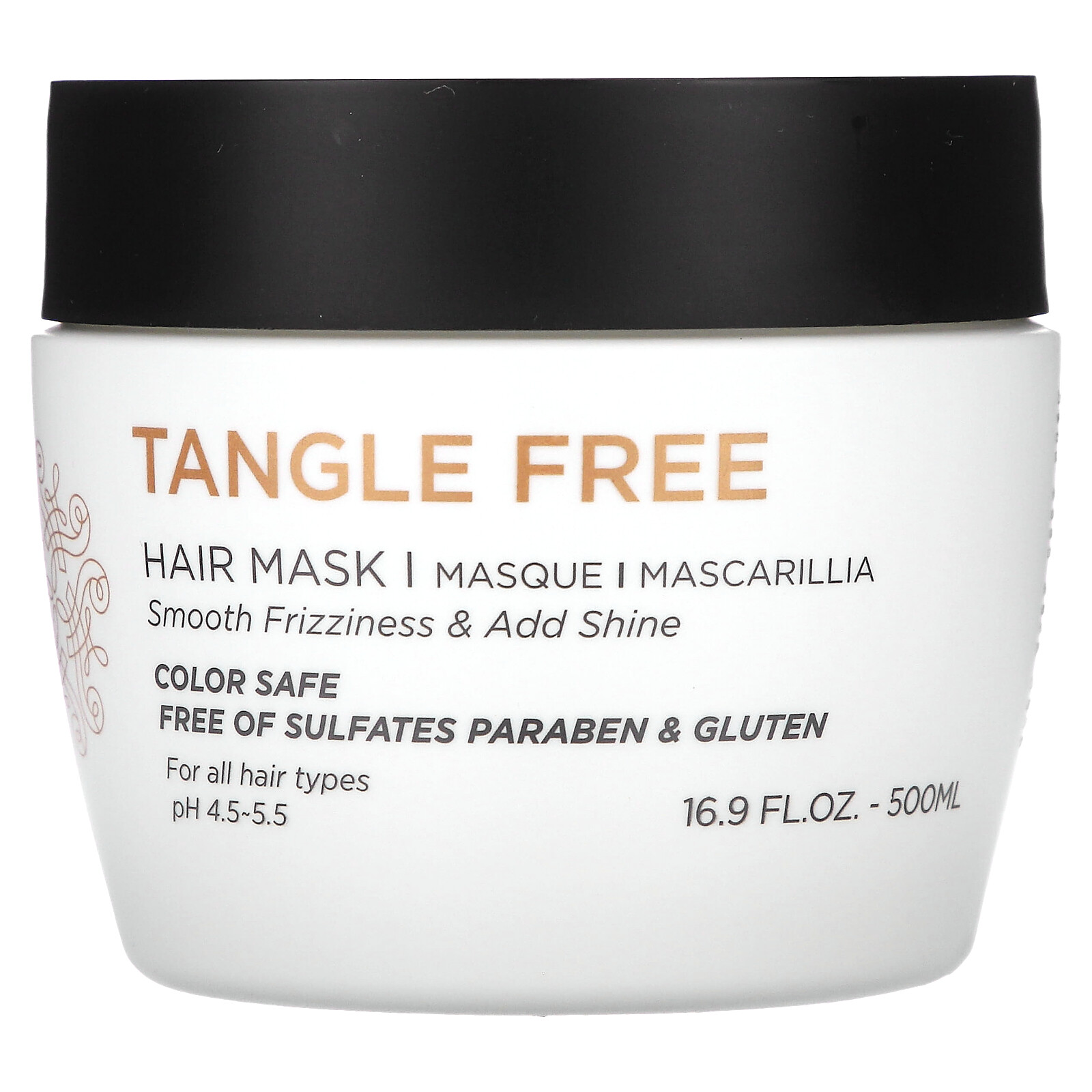 Маска для волос Tangle Free, для всех типов волос, 16,9 жидких унций (500 мл)
