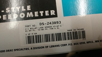 Drag Specialties DS-243893 FL-Style Speedometer | eBay