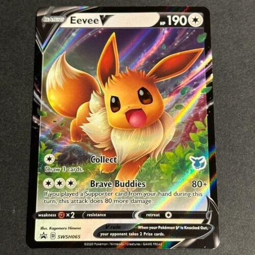 Pokemon SWSH Promo - Battle Academy Deck ULTRA RARE Eevee V SWSH065 - NM "DB"