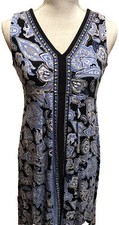 New TALBOTS Petites Beautiful Blue Paisley Print Sleeveless Maxi Dress ($109.50)