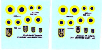 Mark I Decals 1/144 UKRAINIAN AIR FORCE INSIGNIA