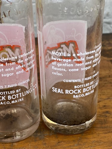C.1957 Moxie 6er-Pack ~ Seal Rock Bottling Co. Saco, ME ~ angewandtes farbiges Etikett - Bild 11 von 17