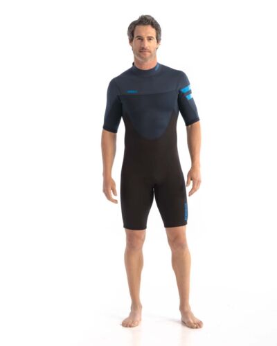 Jobe Perth Shorty 3/2mm Blue Men's Backzipper Wetsuit Surf Suit Water - Picture 1 of 7