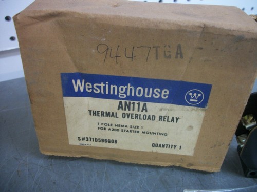 WESTINGHOUSE 1POLE THERMAL OVERLOAD RELAY FOR SIZE 1 AN11A NIB - Picture 2 of 2