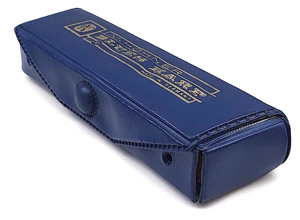 HARMONICA ANCIENNE BLUES HARP HOHNER  DANS SON ÉTUI + NOTICE D'EMPLOI FONCTIONNE - Photo 1/4