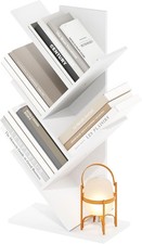 Tree Book Shelf 5-Tier Bookshelf Tree Bookcase Room Decor 8.4 x 15.7 x 30.3