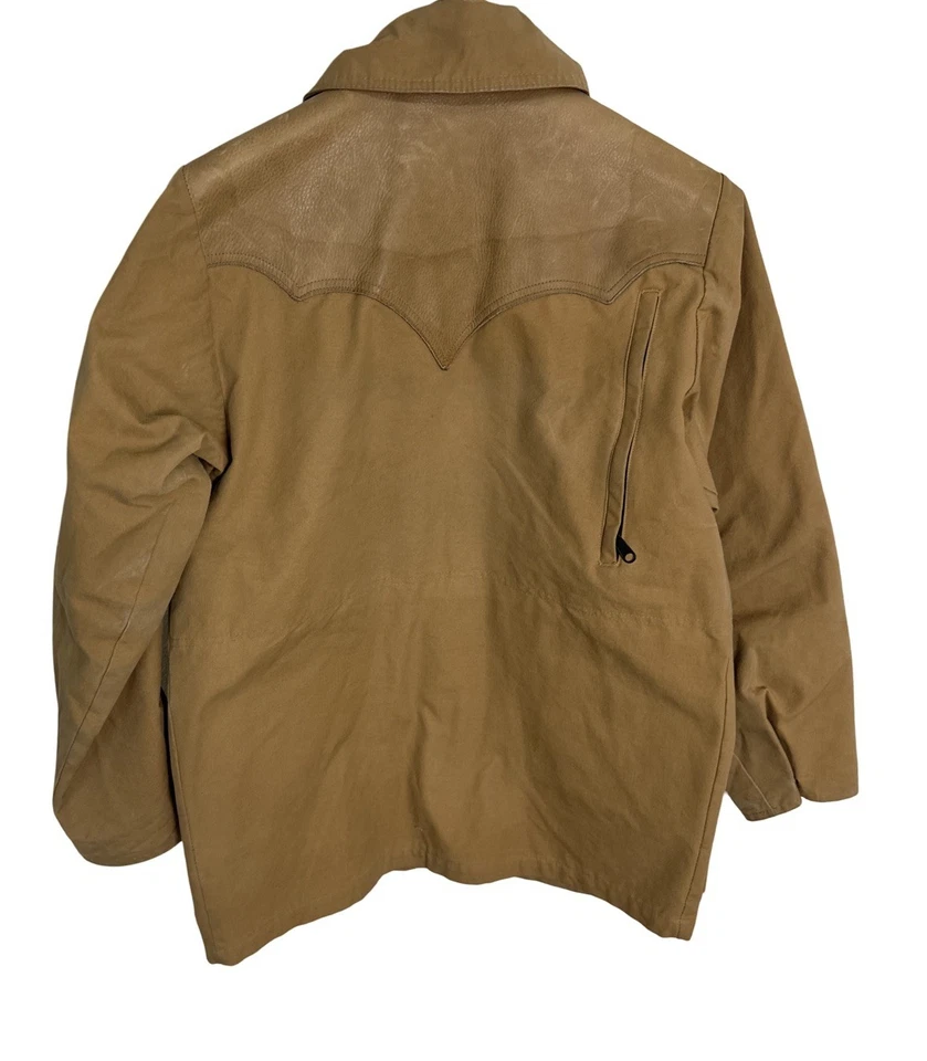 Chaqueta de cuero de lona marrón talla 36 Rocky Mountain Featherbed Ranch Duck para hombre Foto 4 de 4
