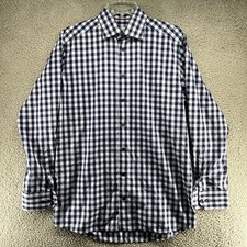 Eton Shirt Mens Medium Gingham Check Dress Button Up Long Sleeve Contemporary