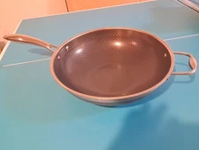 Hexclad Hybrid Cookware Stainless Steel Pan Nonstick 12" Wok - NO LID - Nice!