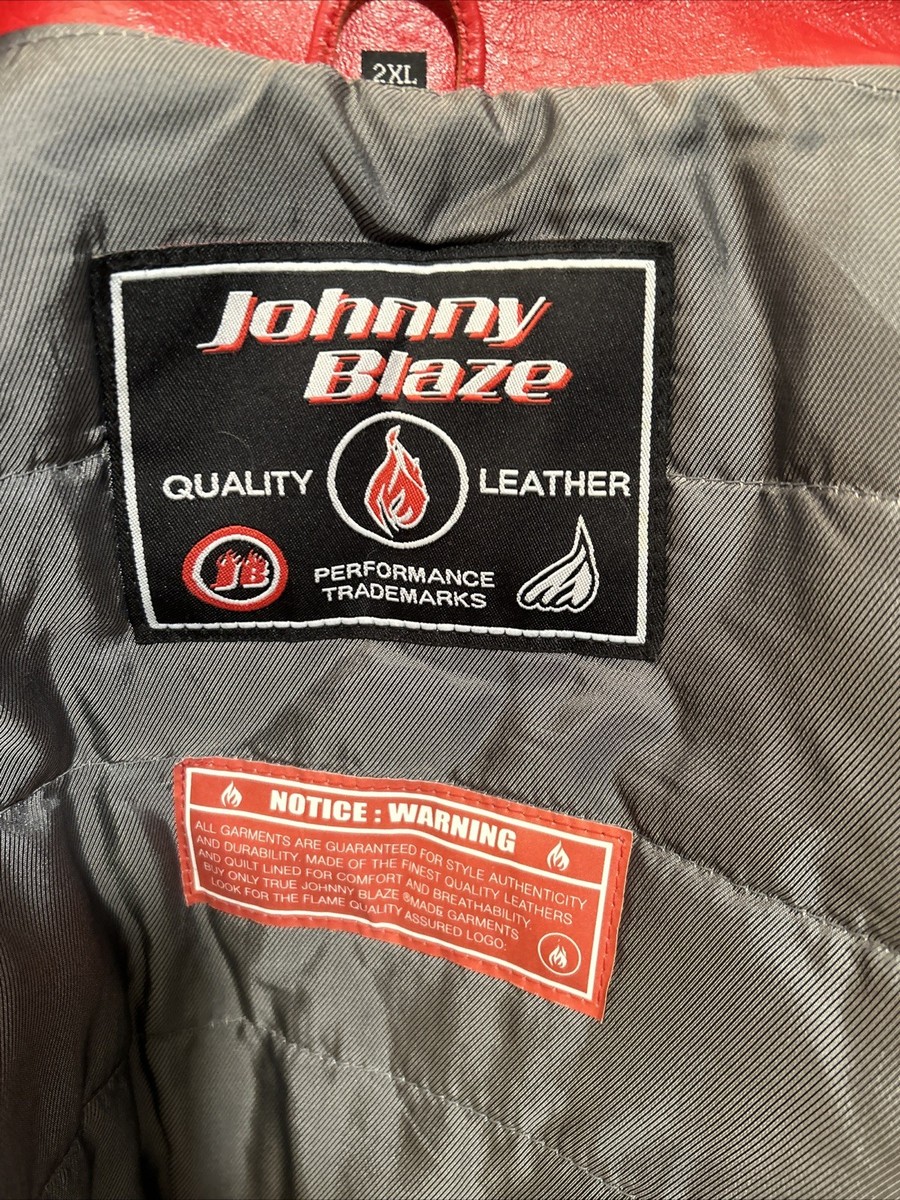 Vintage 90s Johnny Blaze Leather Bomber Hip Hop Jacket Wu Tang
