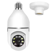 cenadinz E27 Bulb Indoor/Outdoor Smart Hardwired Floodlight WiFi Security Camera