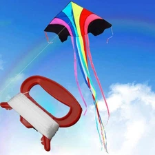 50m Outdoor Sports Fly Kite Line String with D Shape Winder Board Tool KYJMC