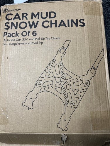 Zone Tech Car Tire Truck Snow Ice Mud Chains Anti Skid Diamond Pattern Traction - Bild 1 von 3