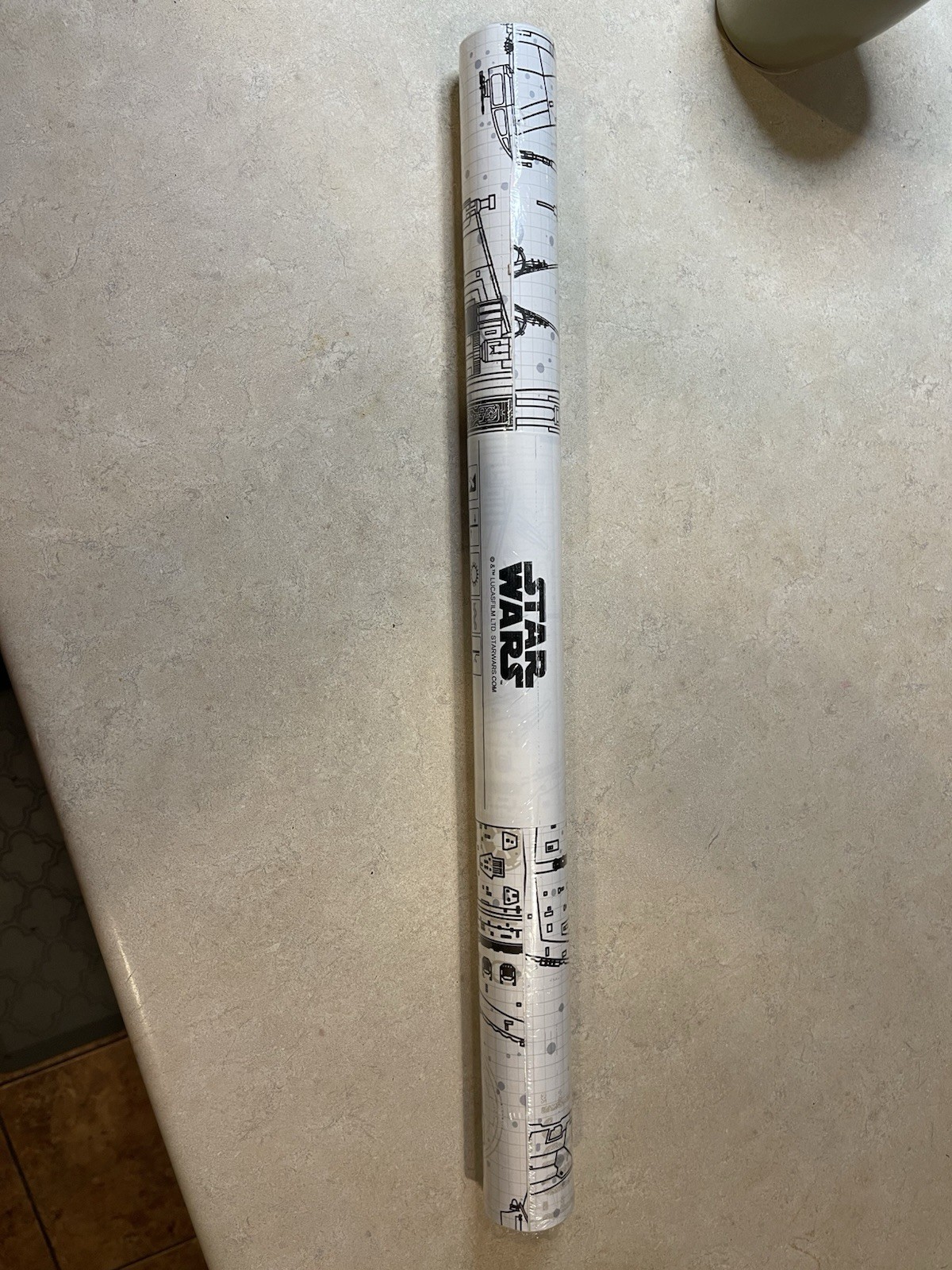 York Wallcoverings RMK11036WP Star Wars Ship Schematic Wallpaper stick & peel