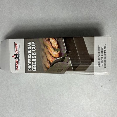 Camp Chef Professional Grease Cup Black Steel Heat Plate Grill Drip Pan Tray