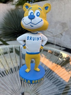 UCLA Retro Joe Bruin Bear Mascot 7” Bobblehead Doll Rare Pre Owned