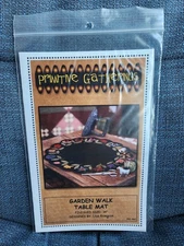 Primitive Gatherings Garden Walk Table Mat Wool Applique Pattern PRI-460 NEW