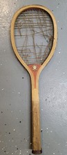 ANTIQUE SPALDING TENNIS RACKET MADE IN USA 1910's RARE