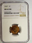 NGC MS 62 1907  Red Brown Indian Head Cent