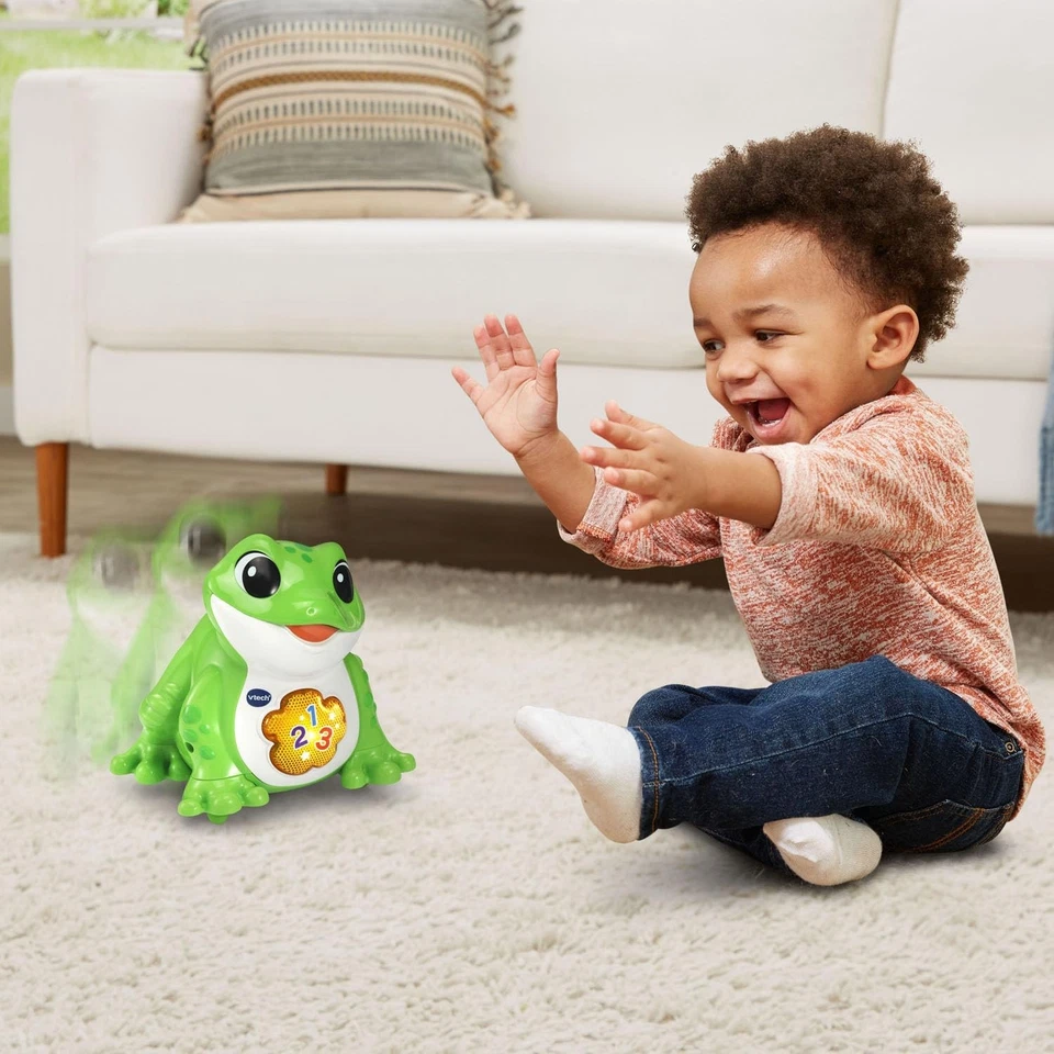 Juguete de aprendizaje VTech Bounce and Laugh Frog para niños pequeños  Foto 4 de 4