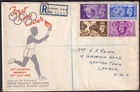 GB 1948 KGVI FDC sent to London Reg No. 5641 with Cert of Posting on Back