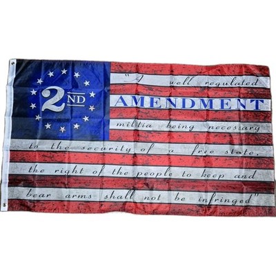 Large 2nd Amendment American USA 13 Star Flag Banner 6' x 3' - New