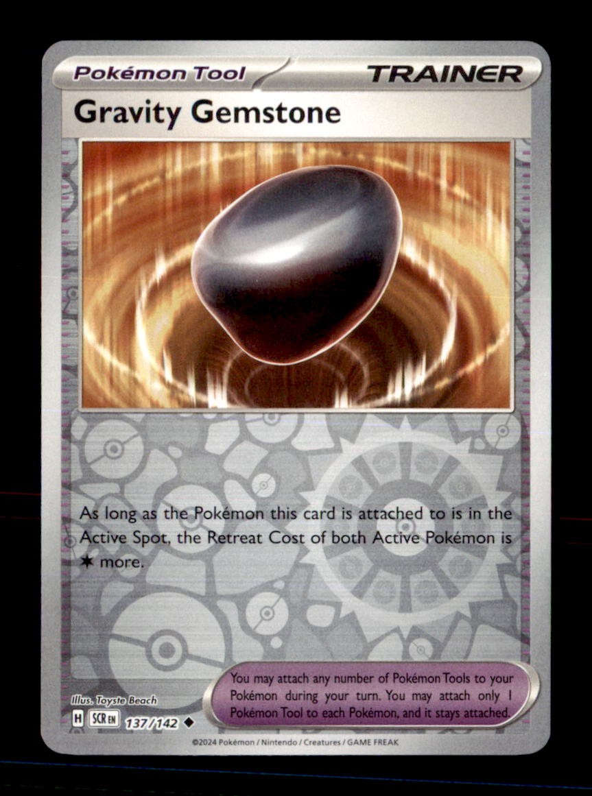Gravity Gemstone 137/142 Uncommon Stellar Crown Pokemon Reverse Holo Near Mint