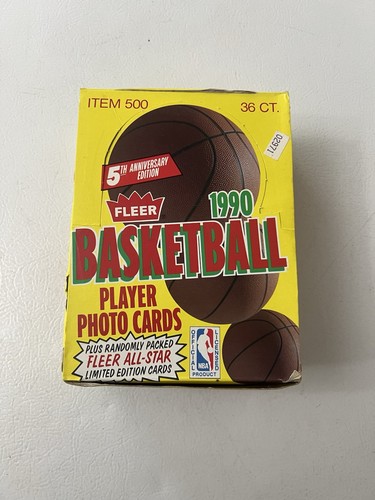 1990 FLEER Basketball Wax Box - 36 Sealed Packs Michael Jordan Larry Bird NBA 1B - Picture 3 of 9