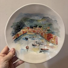 Effetti d'Arte Handmade Plate Portofino Italy Wall Decor 9”