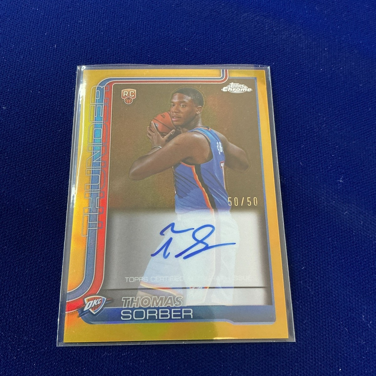 2025-26 Topps Chrome Thomas Sorber Rookie Auto RC Gold Refractor