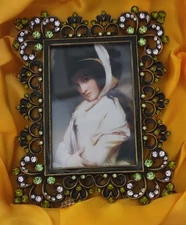 Swarovski Frame Vtg Bejeweled Picture Cosmo Collection Crystal New In Box 3×4.5