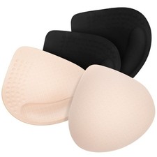 2 Pairs Women Bra Pads Inserts Removable Latex Bra Cups for Comfortable Support