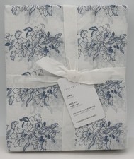 Pottery Barn Micha Floral KING Sheet Set Blue