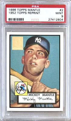 1996 TOPPS #2 MICKEY MANTLE PSA 9 MINT COMMEMORATIVE 1952 #311