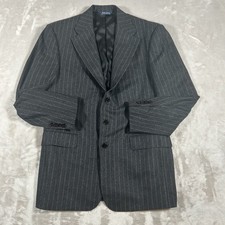 VTG Ralph Lauren Blazer Mens 41R Charcoal 3 Button Wool Sport Coat Made In USA