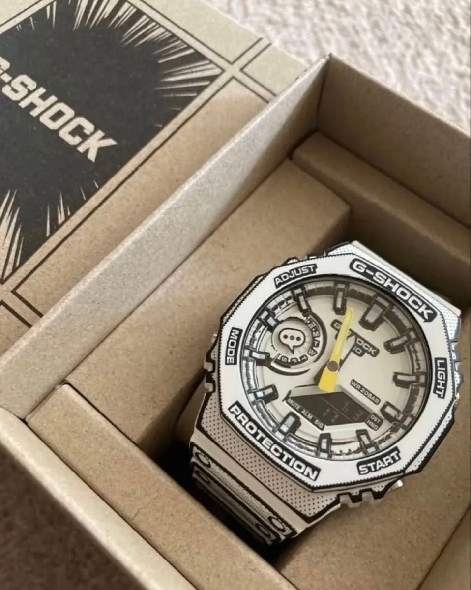 カシオ G-SHOCK　GA-2100MNG-7AJR MANGA ホワイト Casio G-Shock GA-2100MNG-7AJR Manga Resin Watch White with Box for