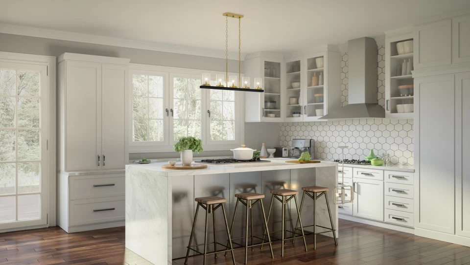 Люстра Quoizel GRL539 5 ламп 39 дюймов ширина стойка свеча стиль - черная - Изображение 3 из 4