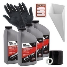 Factory Racing Parts 10W40 4Qt Oil Change Kit For Honda CBR600 VFR800 CBR1000RR 46.99 per gallon