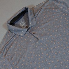 Nike Golf Polo Dri Fit Standard Fit Mens Shirt Size L Gray All Over Print