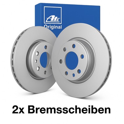 2x ATE Bremsscheibe Vorne 24.0125-0137.1 für Audi Skoda SEAT